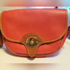 Vintage 1990' Dooney & Burke Cavalry Red Shoulder Bag